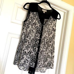 Black & White Sheer Tank